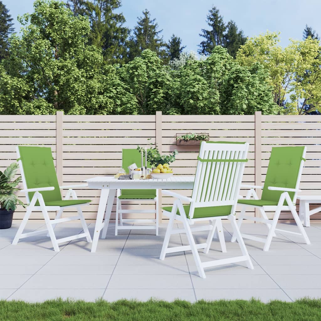 vidaXL Μαξιλάρια Καρέκλας με Πλάτη 4 τεμ. Πράσινο 120x50x4 εκ. Ύφασμα