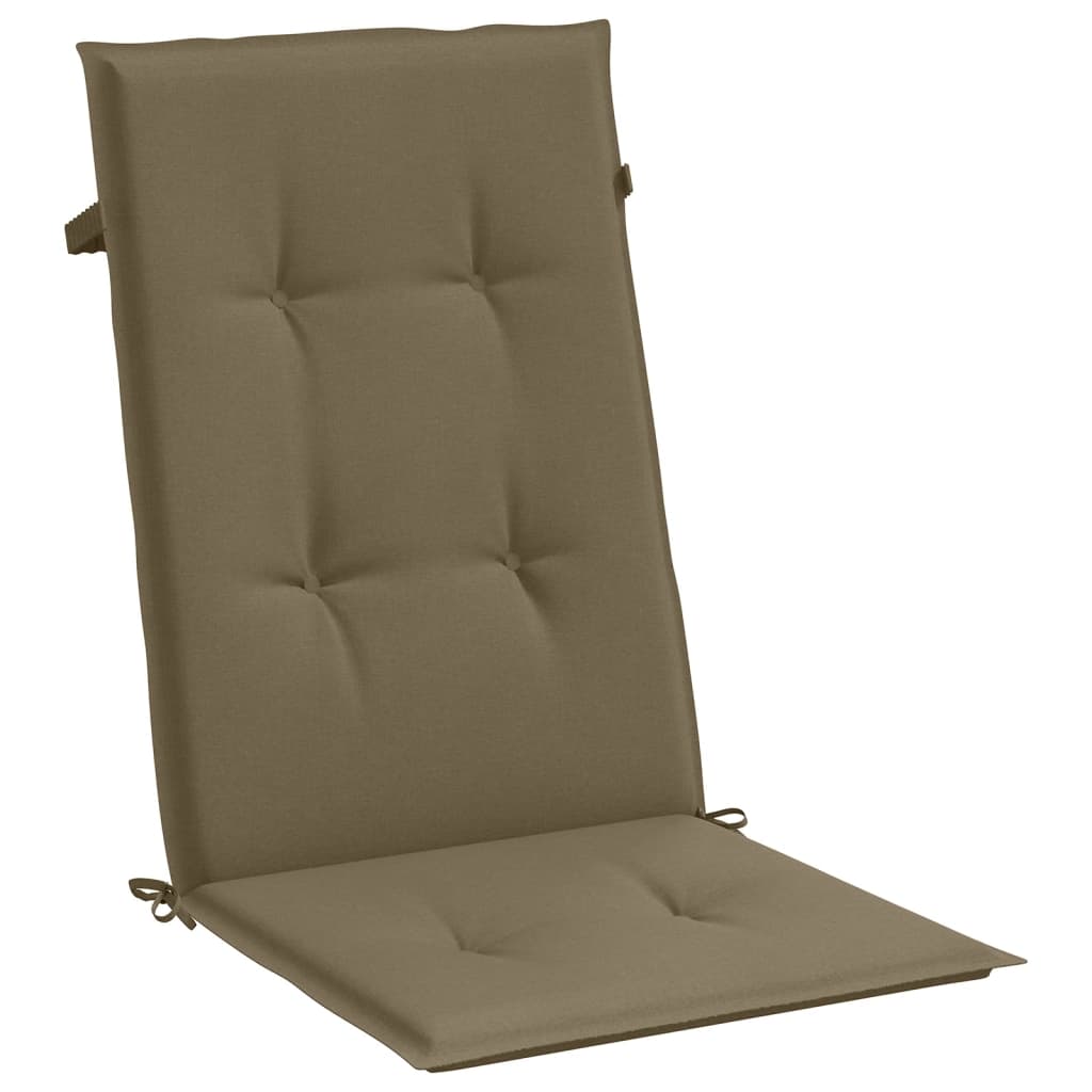 vidaXL Μαξιλάρια Καρέκλας Κήπου Πλάτη 4τεμ Taupe 120x50x4 εκ. Ύφασμα