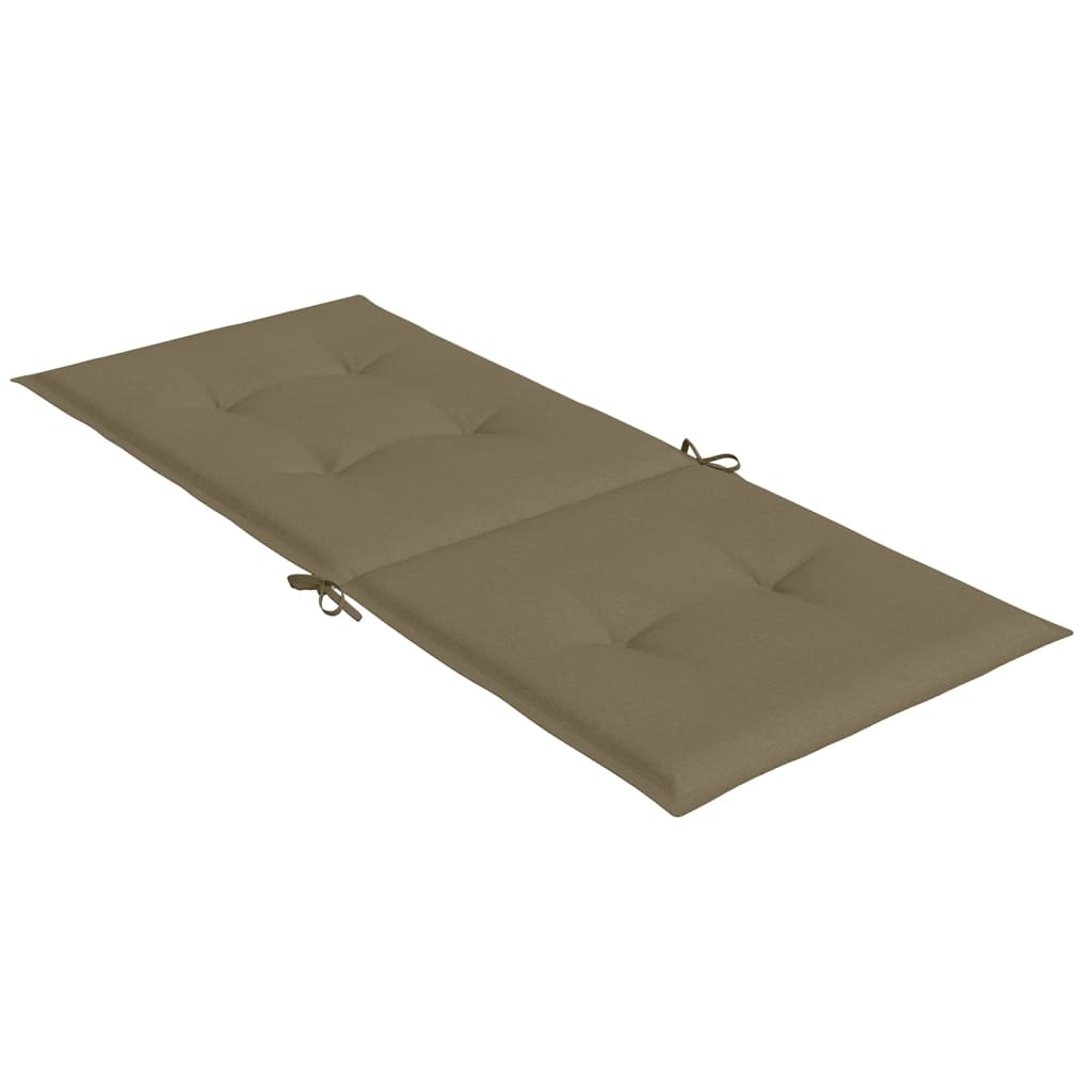 vidaXL Μαξιλάρια Καρέκλας Κήπου Πλάτη 4τεμ Taupe 120x50x4 εκ. Ύφασμα