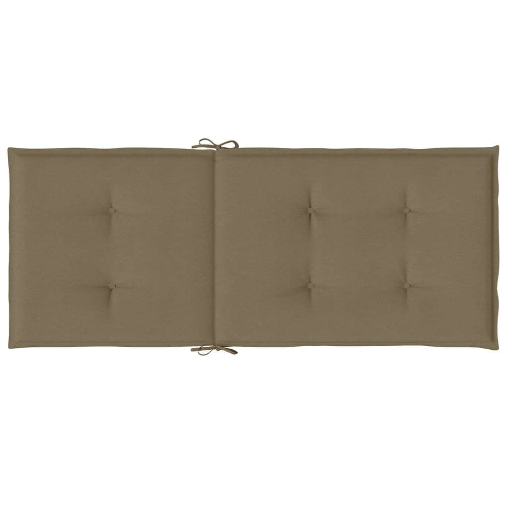 vidaXL Μαξιλάρια Καρέκλας Κήπου Πλάτη 4τεμ Taupe 120x50x4 εκ. Ύφασμα