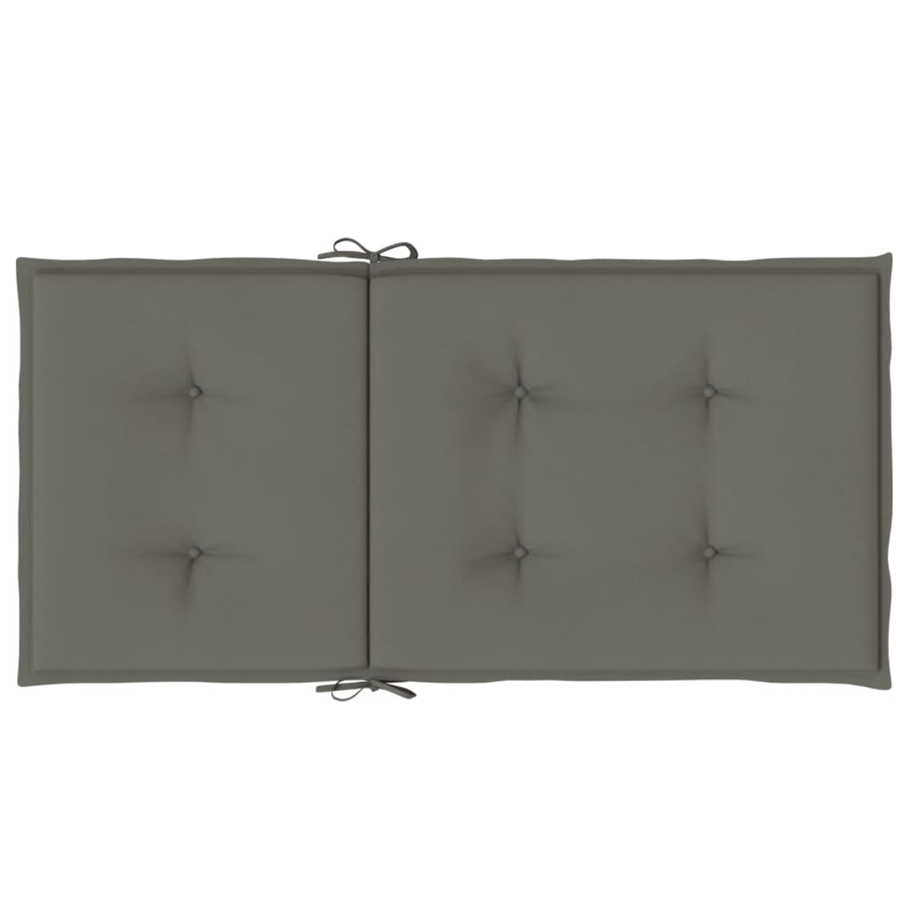 vidaXL Μαξιλάρια Καρέκλας με Πλάτη 4 τεμ. Σκ. Γκρι 120x50x4 εκ. Ύφασμα