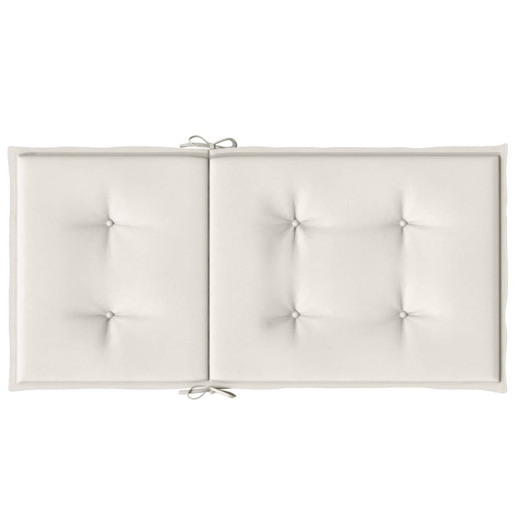 vidaXL Μαξιλάρια Καρέκλας με Πλάτη 4 τεμ. Κρεμ 120x50x4εκ. Ύφασμα