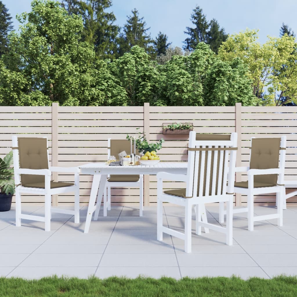 vidaXL Μαξιλάρια Καρέκλας με Πλάτη 4 τεμ. Taupe 100x50x4 εκ. Ύφασμα
