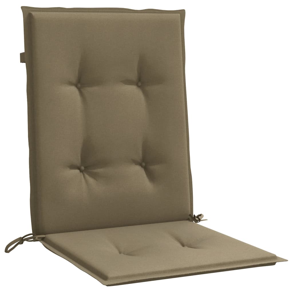 vidaXL Μαξιλάρια Καρέκλας με Πλάτη 4 τεμ. Taupe 100x50x4 εκ. Ύφασμα