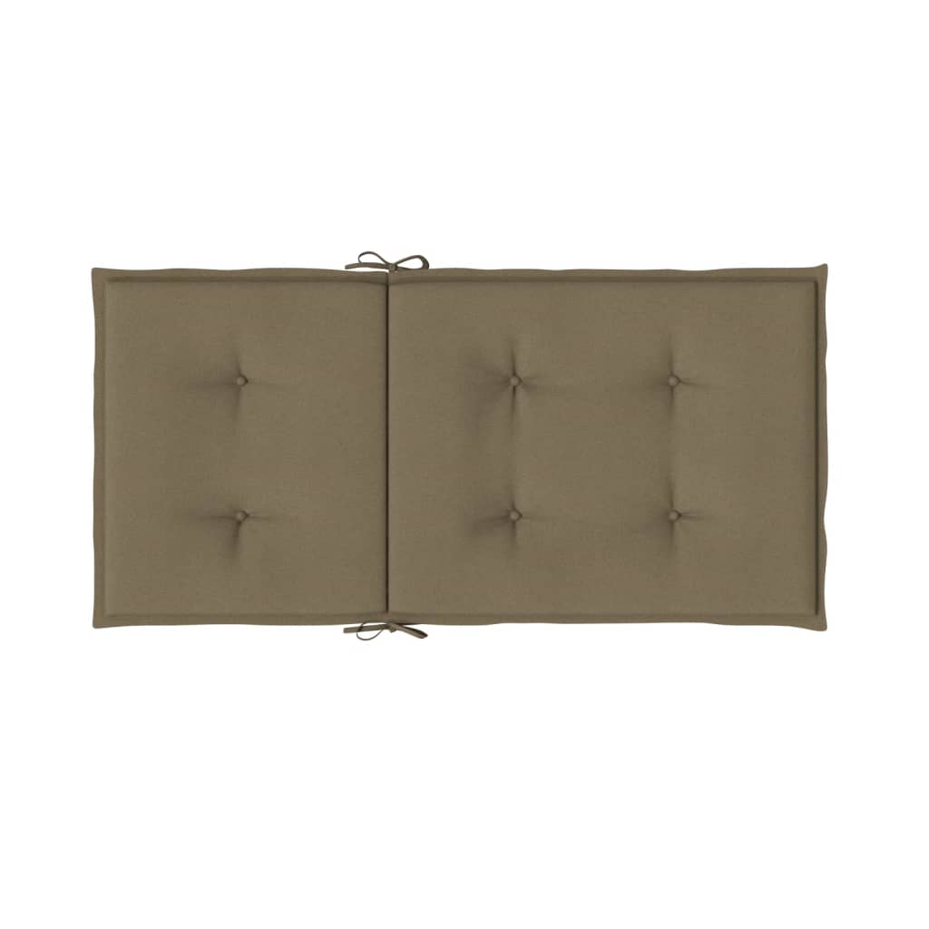 vidaXL Μαξιλάρια Καρέκλας με Πλάτη 6 τεμ. Taupe 100x50x4 εκ. Ύφασμα