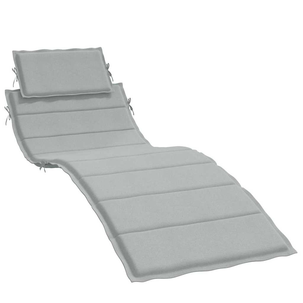 vidaXL Μαξιλάρι Ξαπλώστρας Ανοιχτό Γκρι 186x58x4 εκ. Ύφασμα