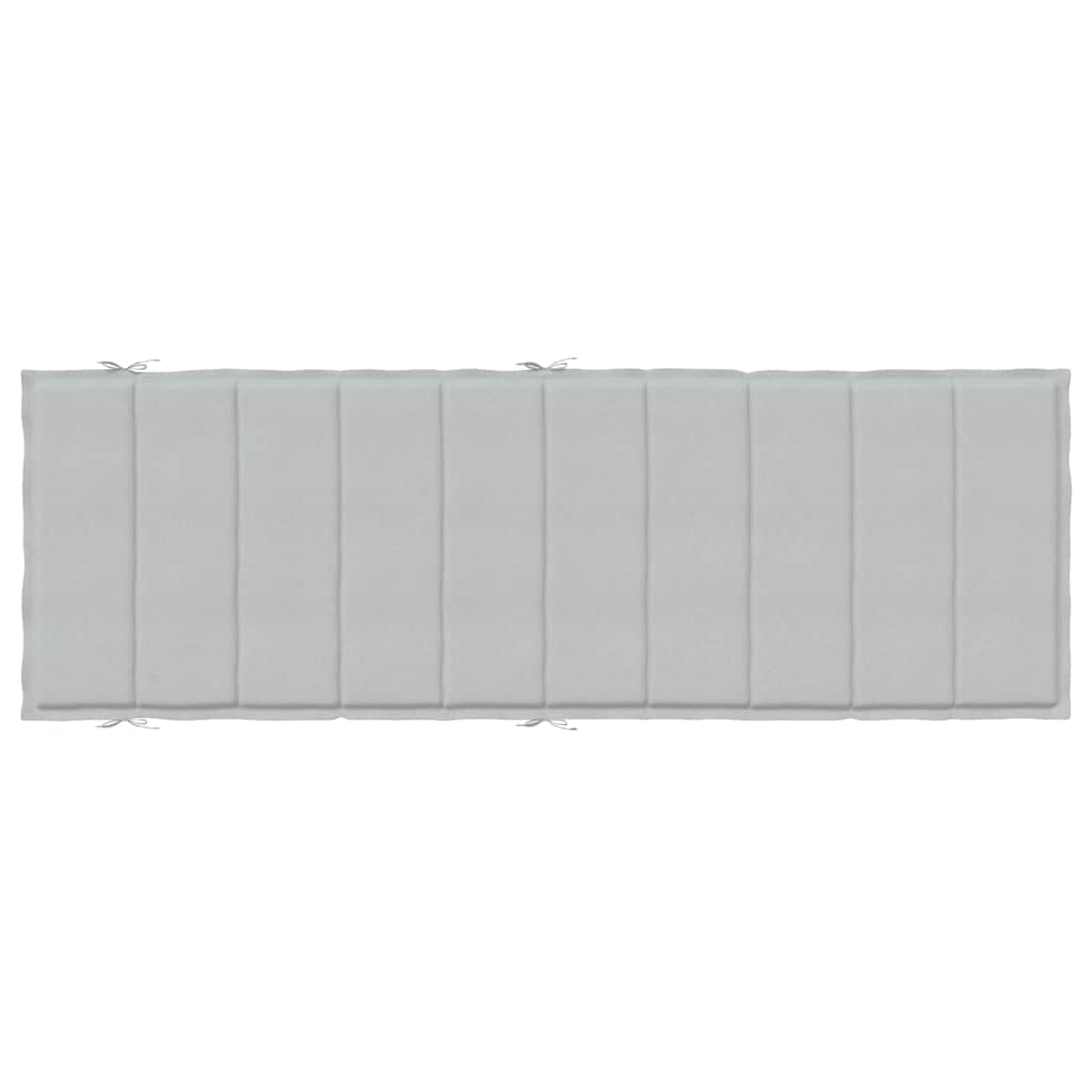 vidaXL Μαξιλάρι Ξαπλώστρας Ανοιχτό Γκρι 186x58x4 εκ. Ύφασμα