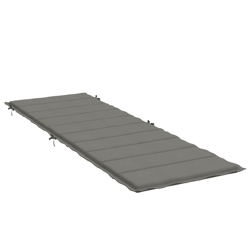 vidaXL Μαξιλάρι Ξαπλώστρας Σκούρο Γκρι 186x58x4 εκ. Ύφασμα