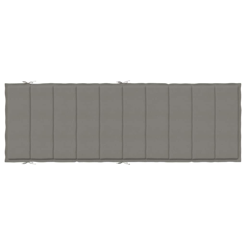vidaXL Μαξιλάρι Ξαπλώστρας Σκούρο Γκρι 186x58x4 εκ. Ύφασμα