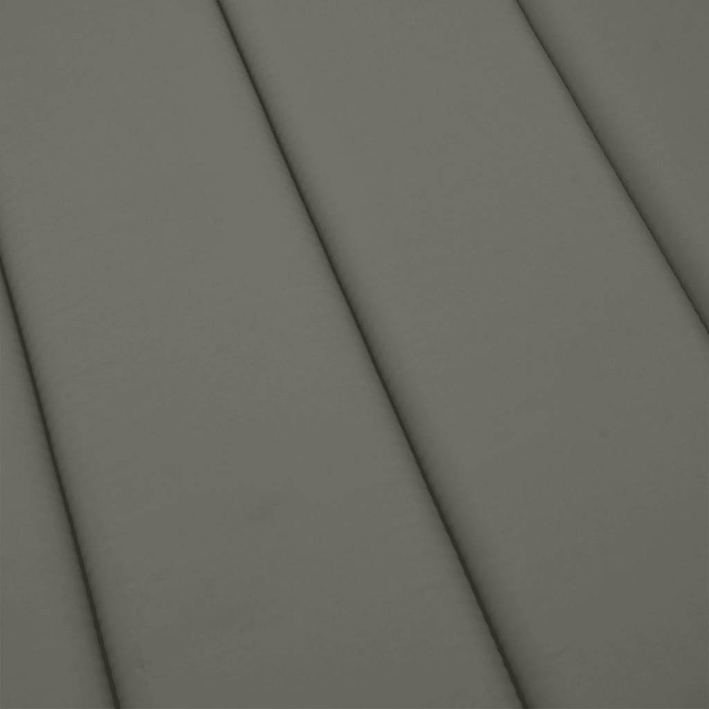 vidaXL Μαξιλάρι Ξαπλώστρας Σκούρο Γκρι 186x58x4 εκ. Ύφασμα