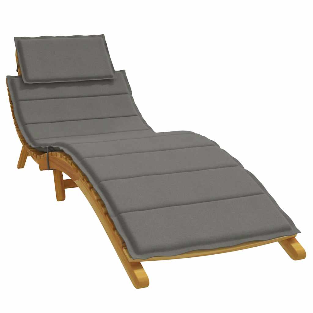 vidaXL Μαξιλάρι Ξαπλώστρας Σκούρο Γκρι 186x58x4 εκ. Ύφασμα
