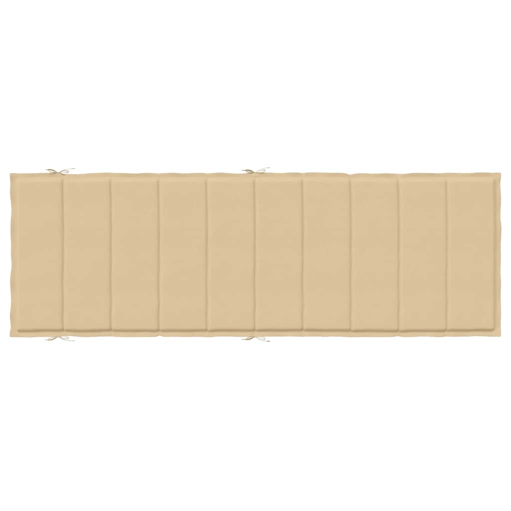 vidaXL Μαξιλάρι Ξαπλώστρας Μπεζ 186x58x4 εκ. Ύφασμα