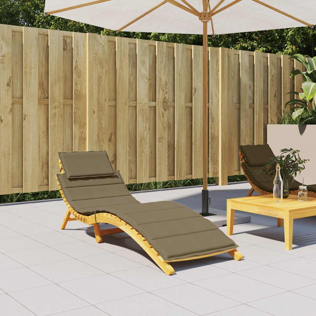 vidaXL Μαξιλάρι Ξαπλώστρας Taupe 186x58x4 εκ. Ύφασμα