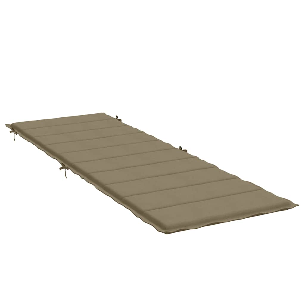 vidaXL Μαξιλάρι Ξαπλώστρας Taupe 186x58x4 εκ. Ύφασμα