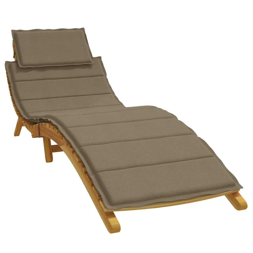 vidaXL Μαξιλάρι Ξαπλώστρας Taupe 186x58x4 εκ. Ύφασμα