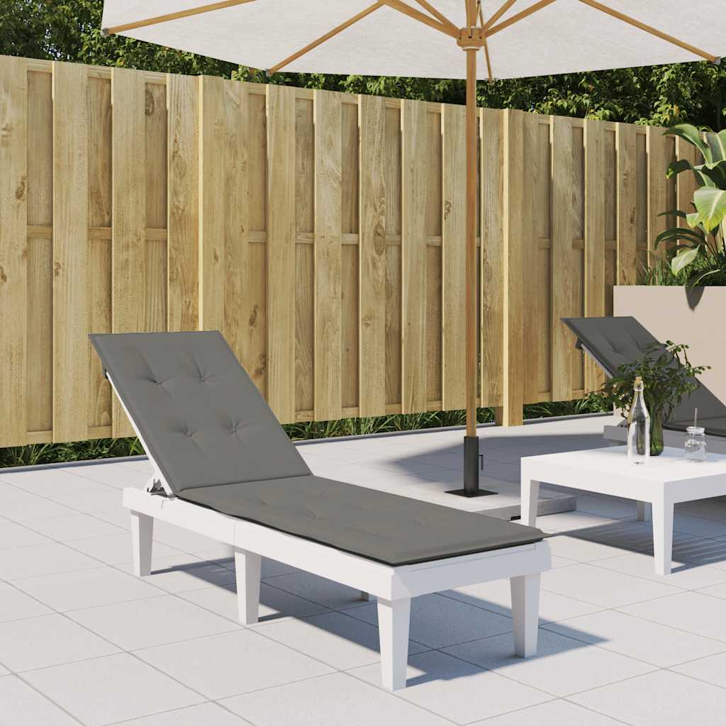 vidaXL Μαξιλάρι Σεζλόνγκ Σκούρο Γκρι (75+105) x 50 x 4 εκ. Υφασμάτινη