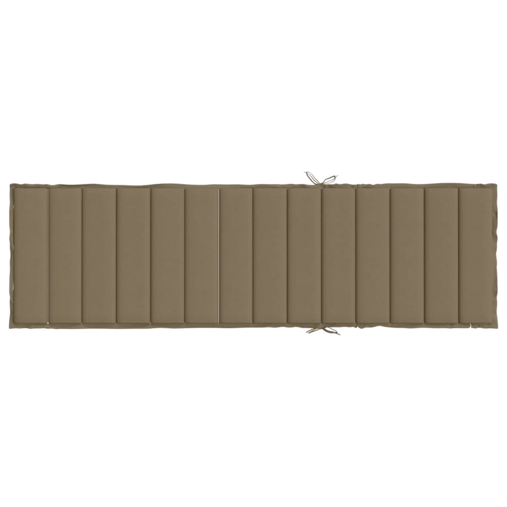 vidaXL Μαξιλάρι Ξαπλώστρας Taupe 200x50x4 εκ. Ύφασμα