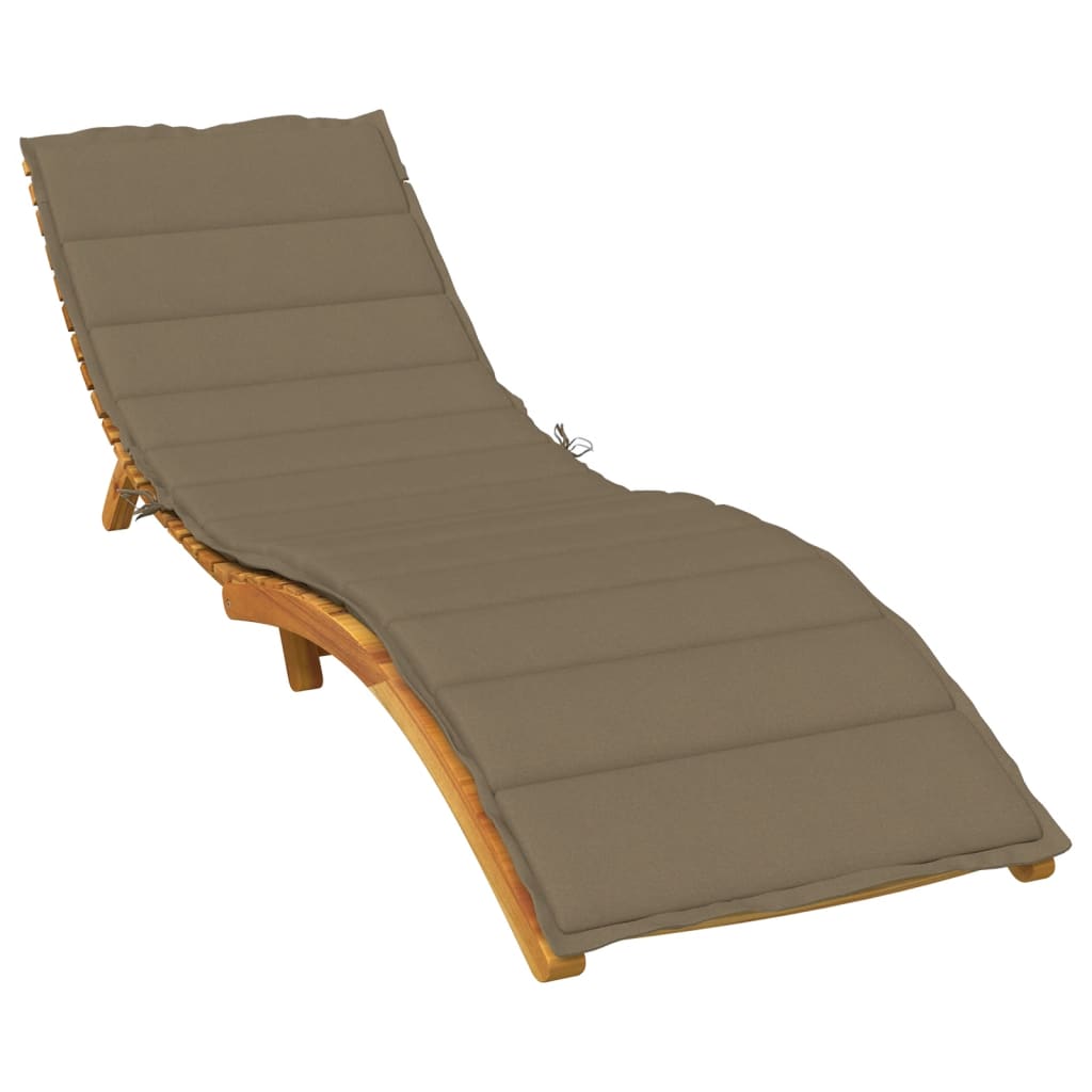 vidaXL Μαξιλάρι Ξαπλώστρας Taupe 200x50x4 εκ. Ύφασμα