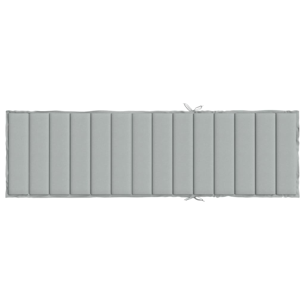 vidaXL Μαξιλάρι Ξαπλώστρας Ανοιχτό Γκρι 200x60x4 εκ. Ύφασμα