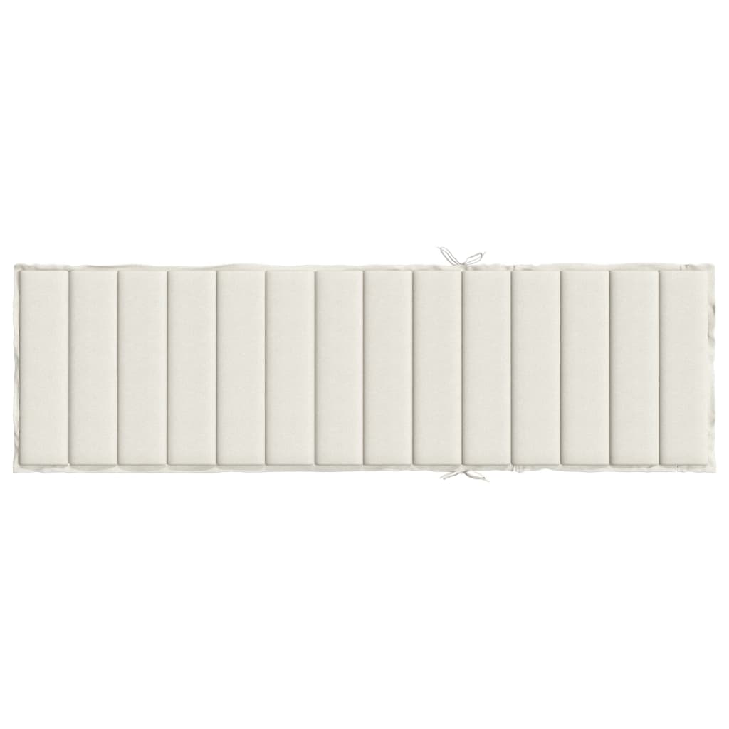 vidaXL Μαξιλάρι Ξαπλώστρας Κρεμ Μελανζέ 200x60x4 εκ. Ύφασμα
