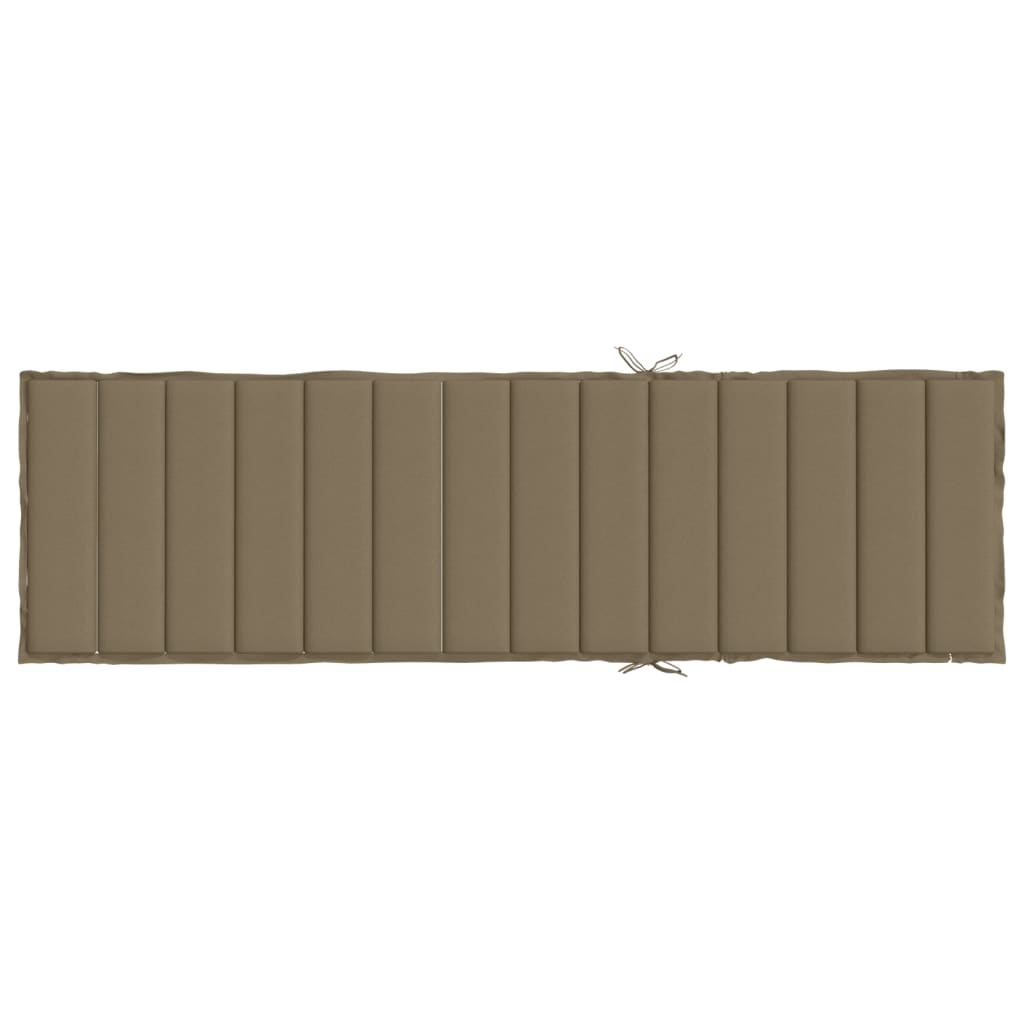 vidaXL Μαξιλάρι Ξαπλώστρας Taupe Μελανζέ 200x60x4 εκ. Ύφασμα