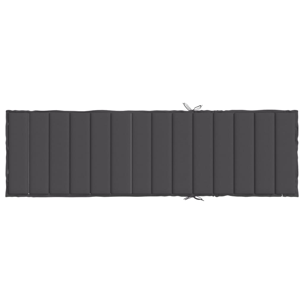 vidaXL Μαξιλάρι Ξαπλώστρας Ανθρακί 200x50x4 εκ. Ύφασμα