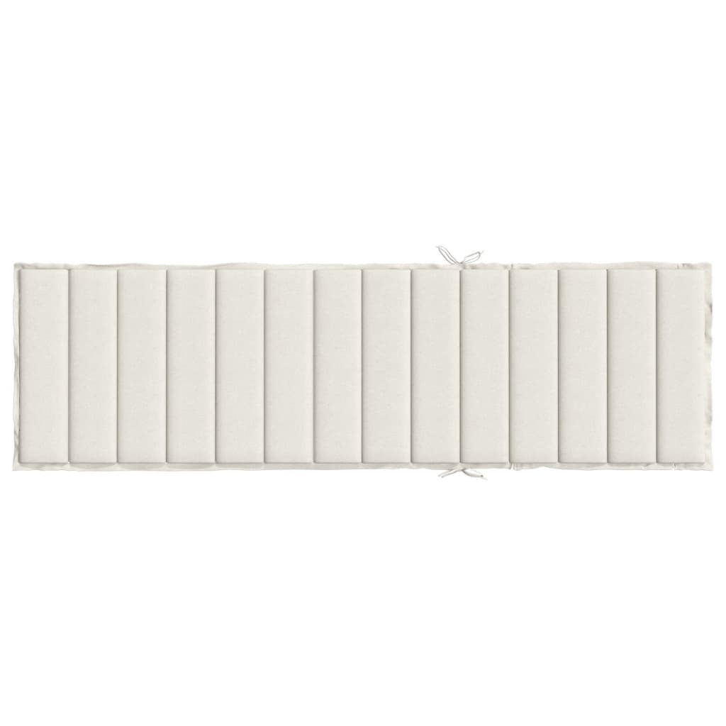 vidaXL Μαξιλάρι Ξαπλώστρας Κρεμ Μελανζέ 200x70x4 εκ. Ύφασμα
