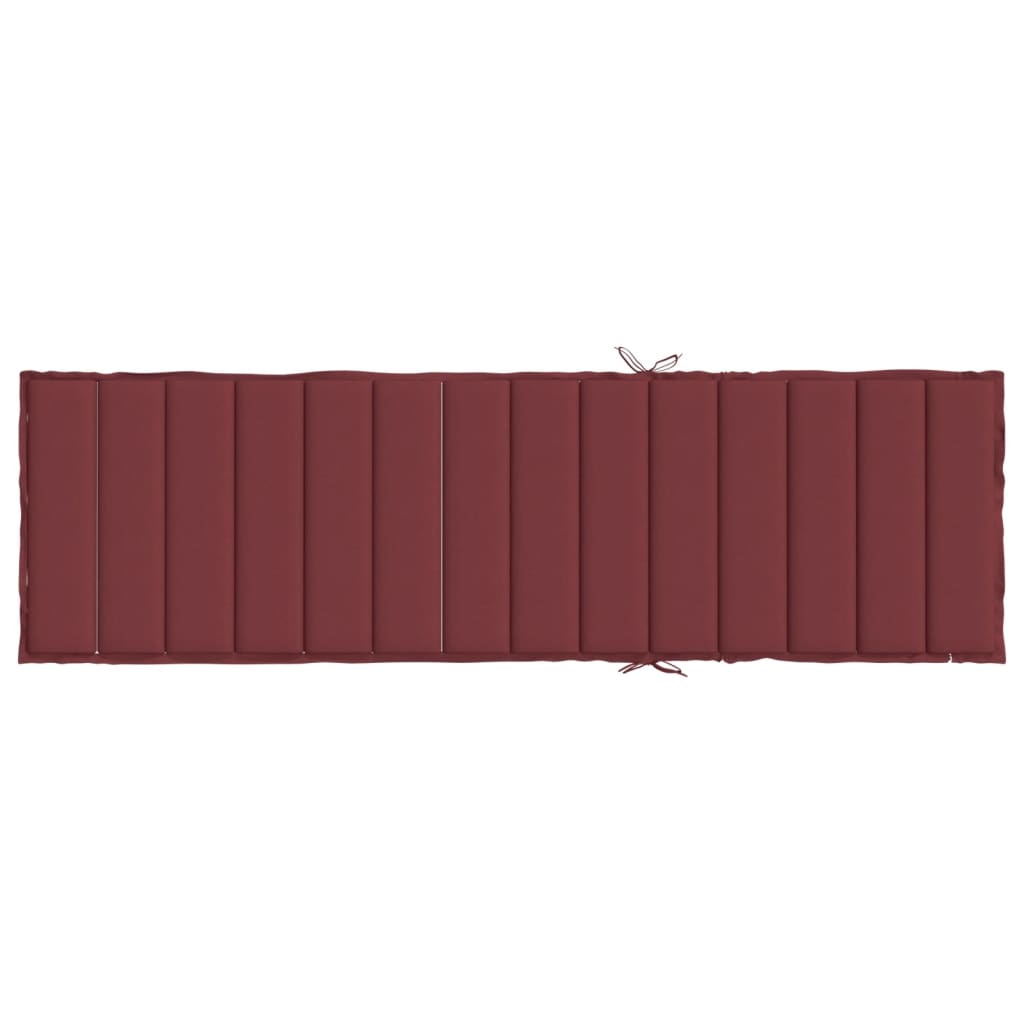 vidaXL Μαξιλάρι Ξαπλώστρας Μπορντό Μελανζέ 200x70x4 εκ. Ύφασμα