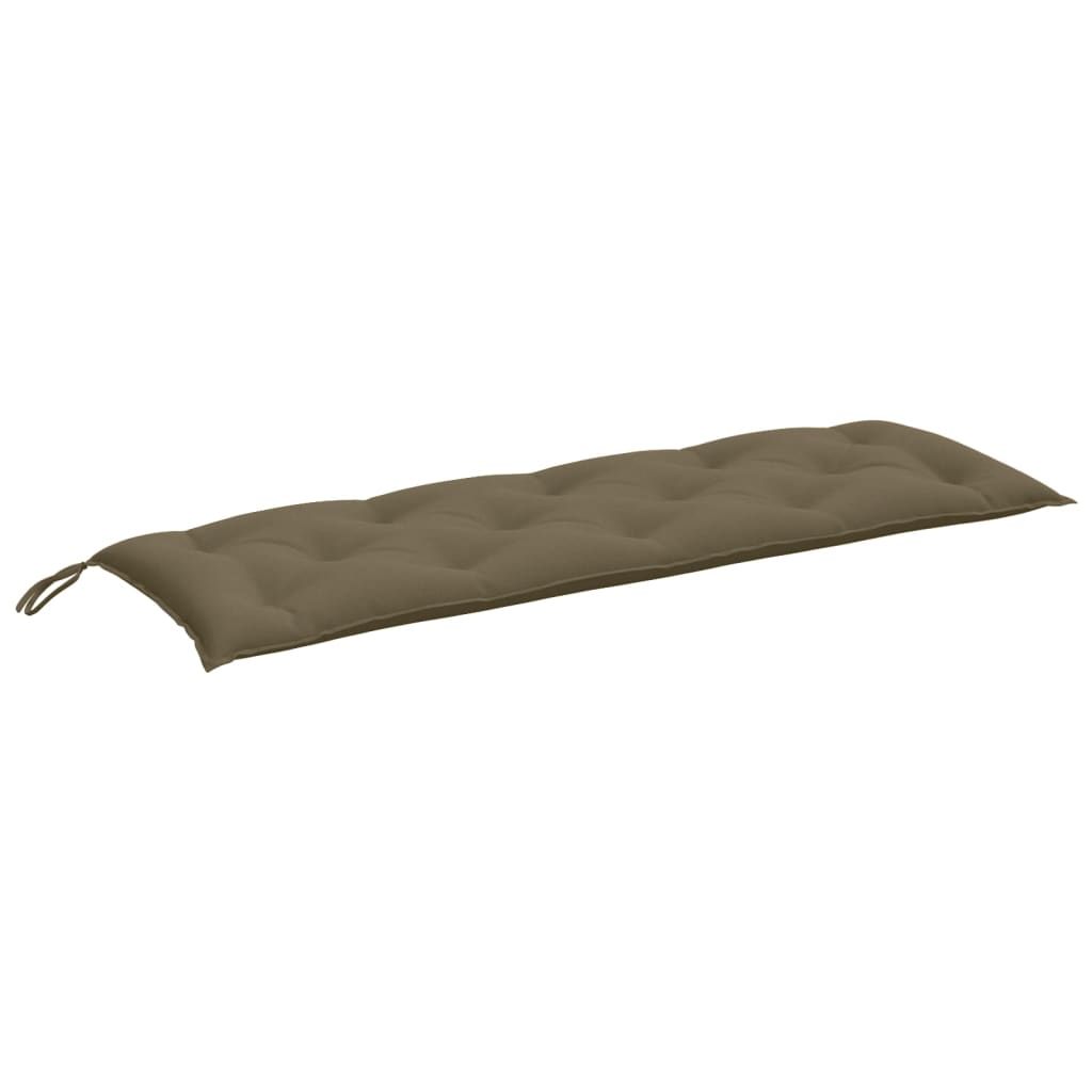 vidaXL Μαξιλάρια Πάγκου Κήπου 2 Τεμ. Taupe Μελανζέ 150x50x7 εκ. Ύφ.