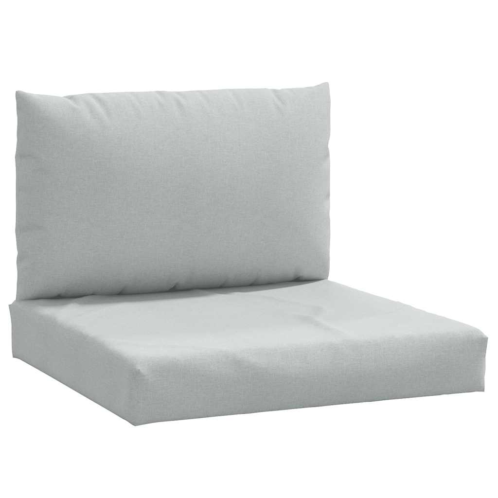 vidaXL Μαξιλάρια Παλέτας 2 τεμ. Ανοιχτό Γκρι Μελανζέ Υφασμάτινα
