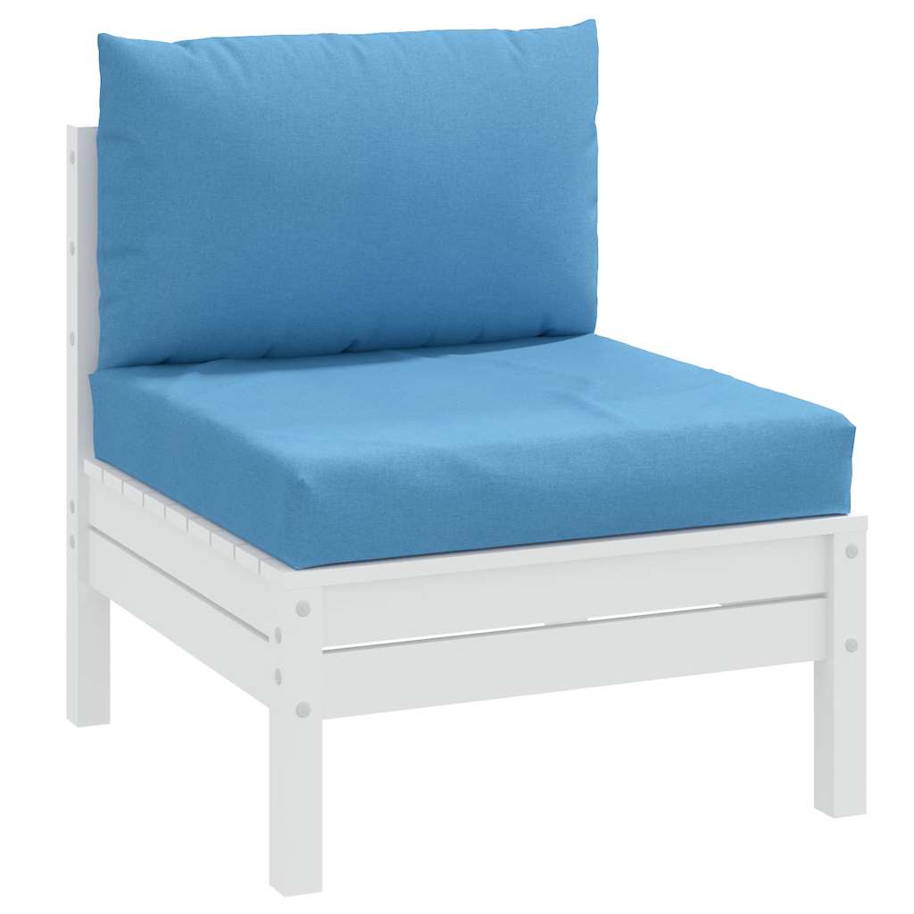 vidaXL Μαξιλάρια από Παλέτες 2 τεμ. από Ύφασμα Melange Blue