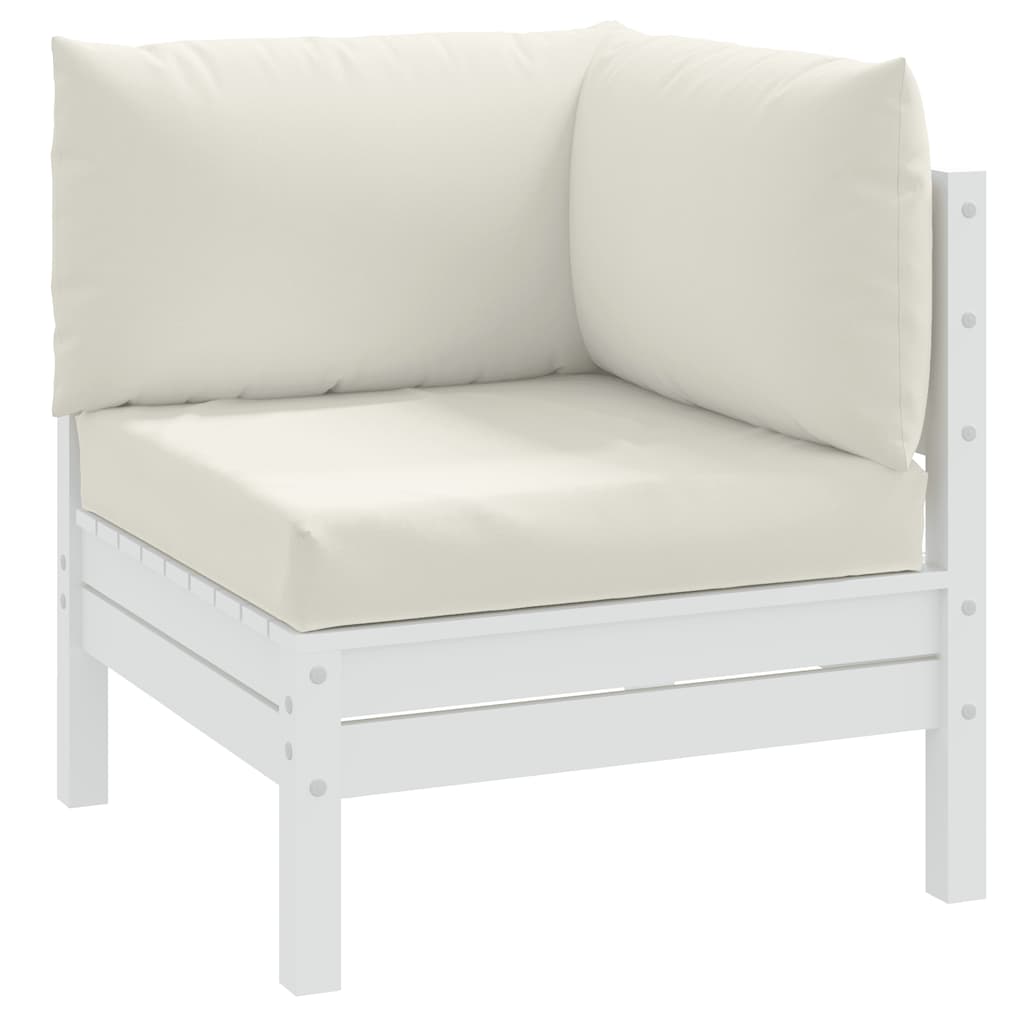 vidaXL Μαξιλάρια Παλέτας 3 τεμ. Κρεμ Μελανζέ Υφασμάτινα