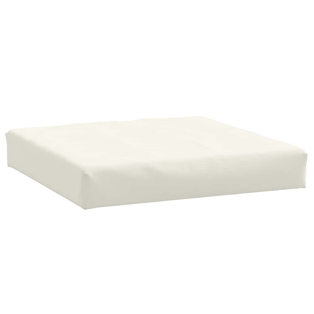 vidaXL Μαξιλάρι Παλέτας Κρεμ 60x60x9,5 εκ. Ύφασμα