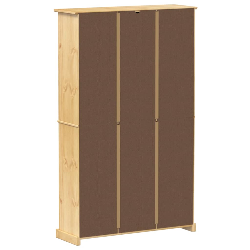 vidaXL Παπουτσοθήκη Corona 99x32x163,5 εκ. από Μασίφ Ξύλο Πεύκου