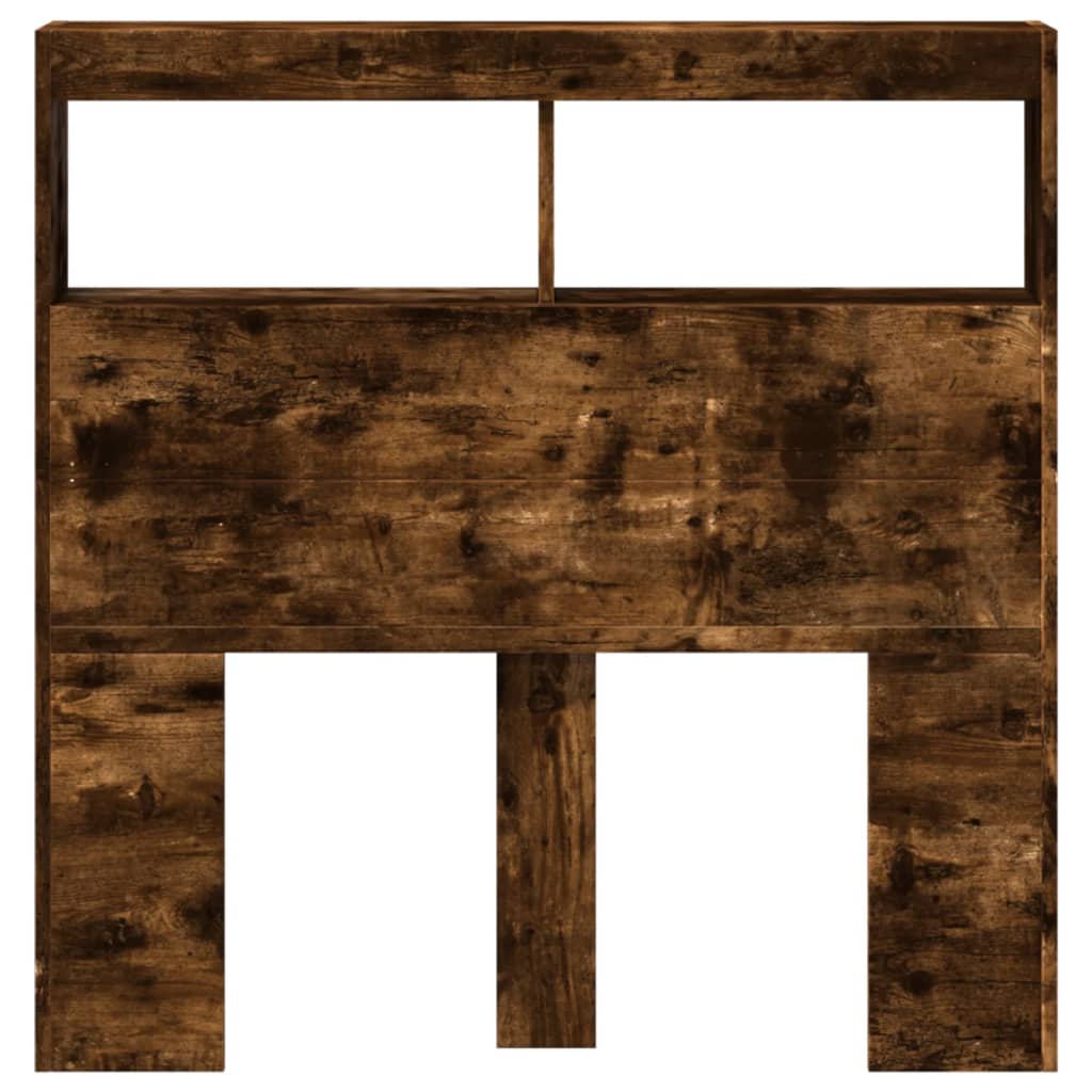 vidaXL Κεφαλάρι με Αποθηκ. Χώρο & LED Καπνιστή Δρυς 100x17x102 εκ.