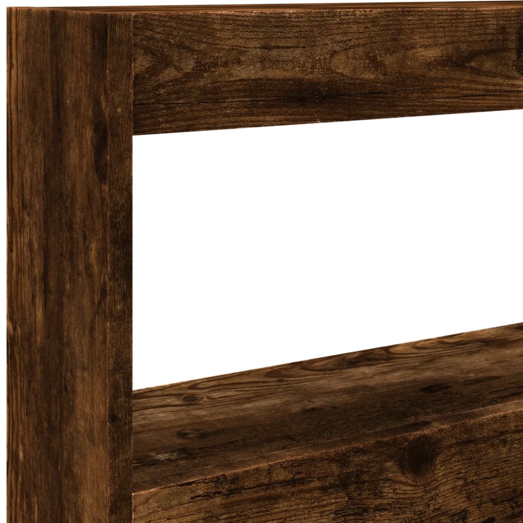 vidaXL Κεφαλάρι με Αποθηκ. Χώρο & LED Καπνιστή Δρυς 100x17x102 εκ.