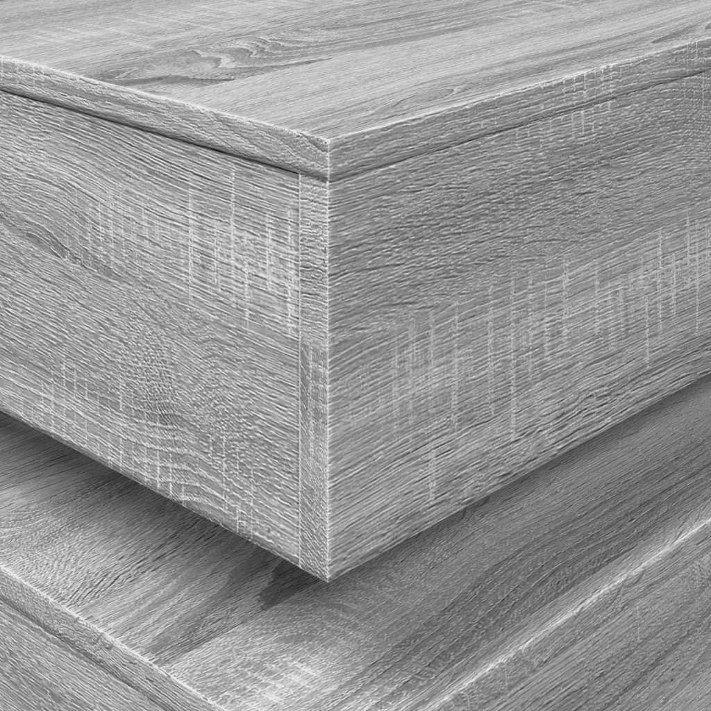 vidaXL Τραπεζάκι Σαλονιού με LED Γκρι Sonoma 50 x 50 x 40 εκ.