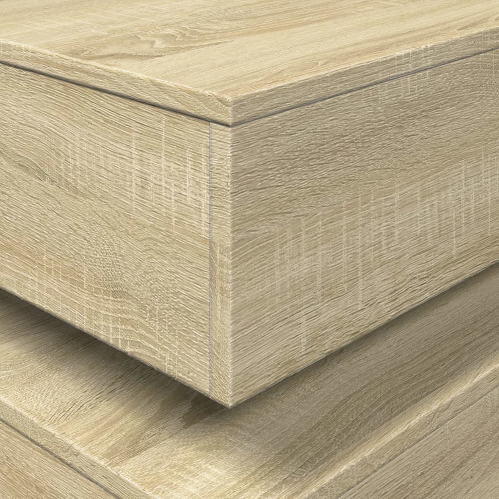 vidaXL Τραπεζάκι Σαλονιού με LED Sonoma Δρυς 90 x 50 x 40 εκ.