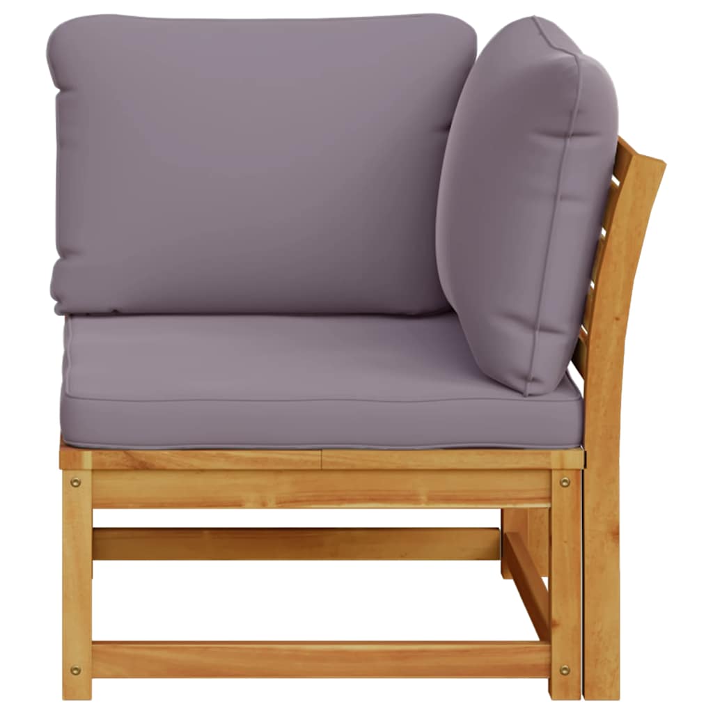 vidaXL Καναπές Κήπου Γωνιακός Μαξιλάρια 73x73x65εκ. Μασίφ Ξύλο Ακακίας