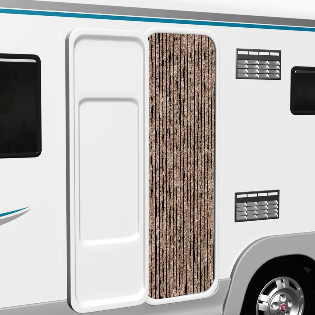 vidaXL Σήτα Εντόμων Μπεζ/ Σκούρο Καφέ 56x185 εκ. από Σενίλ