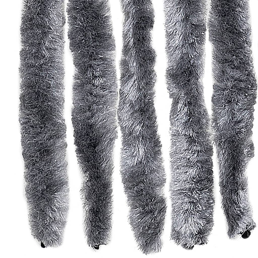 vidaXL Σήτα Πόρτας Ασημί 100x230 εκ. από Σενίλ