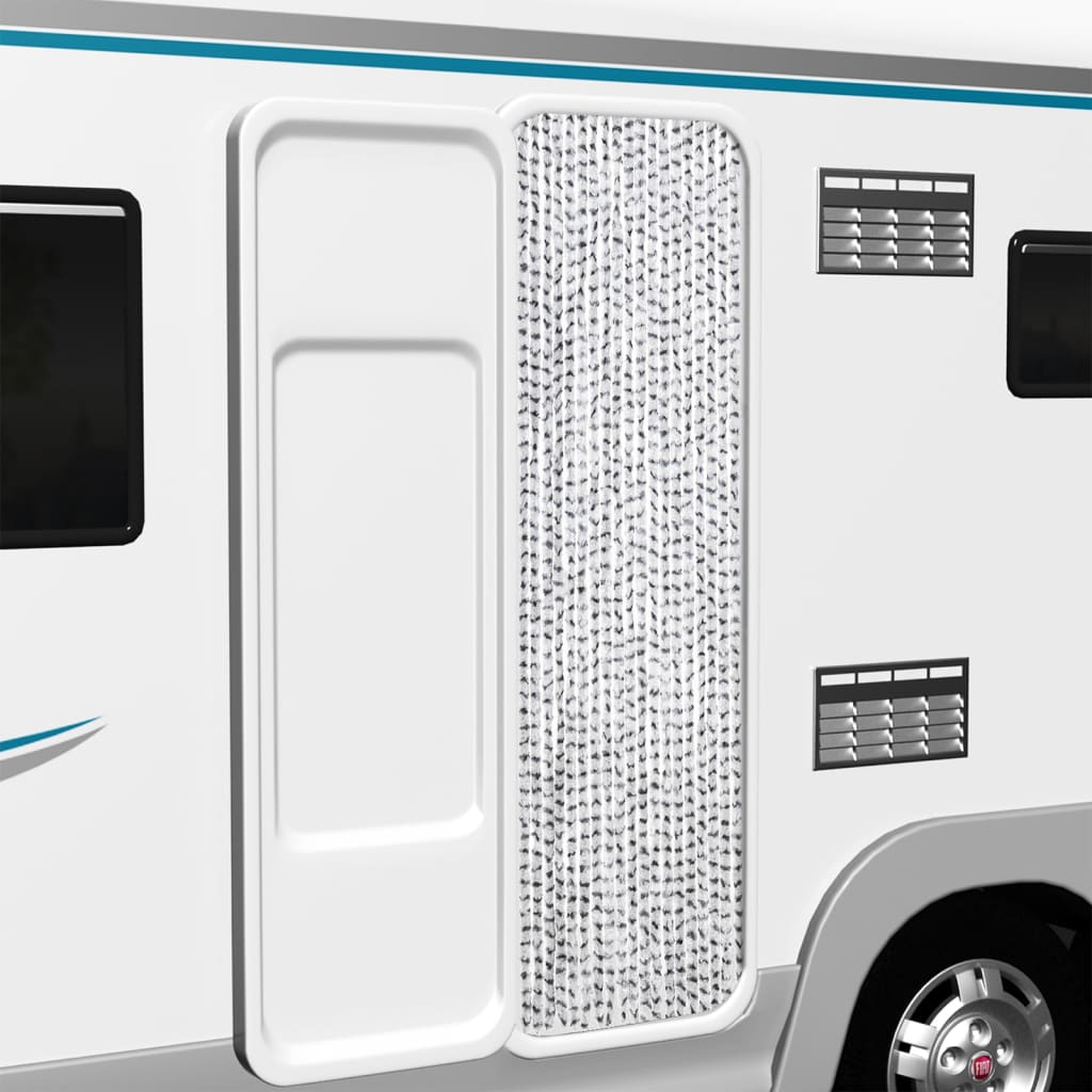 vidaXL Σήτα Εντόμων Ανοιχτό Γκρι / Σκούρο Γκρι 56 x 200 εκ. από Σενίλ