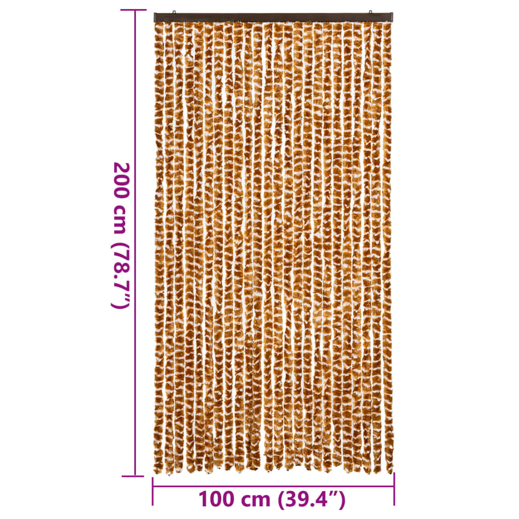 vidaXL Σήτα Εντόμων Ώχρα και Λευκό 100 x 200 εκ. από Σενίλ