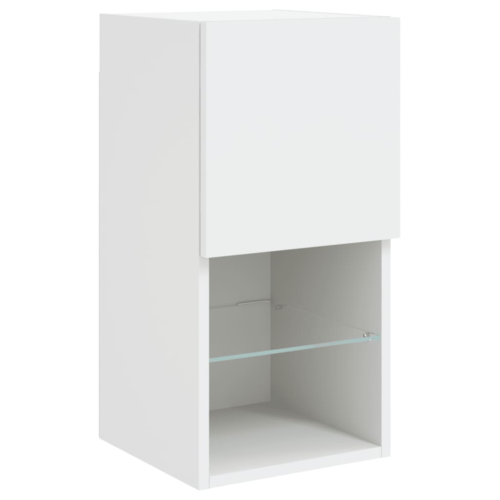 vidaXL Έπιπλα Τοίχου Τηλεόρασης 6 τεμ LED Λευκά από Επεξεργασμένο Ξύλο