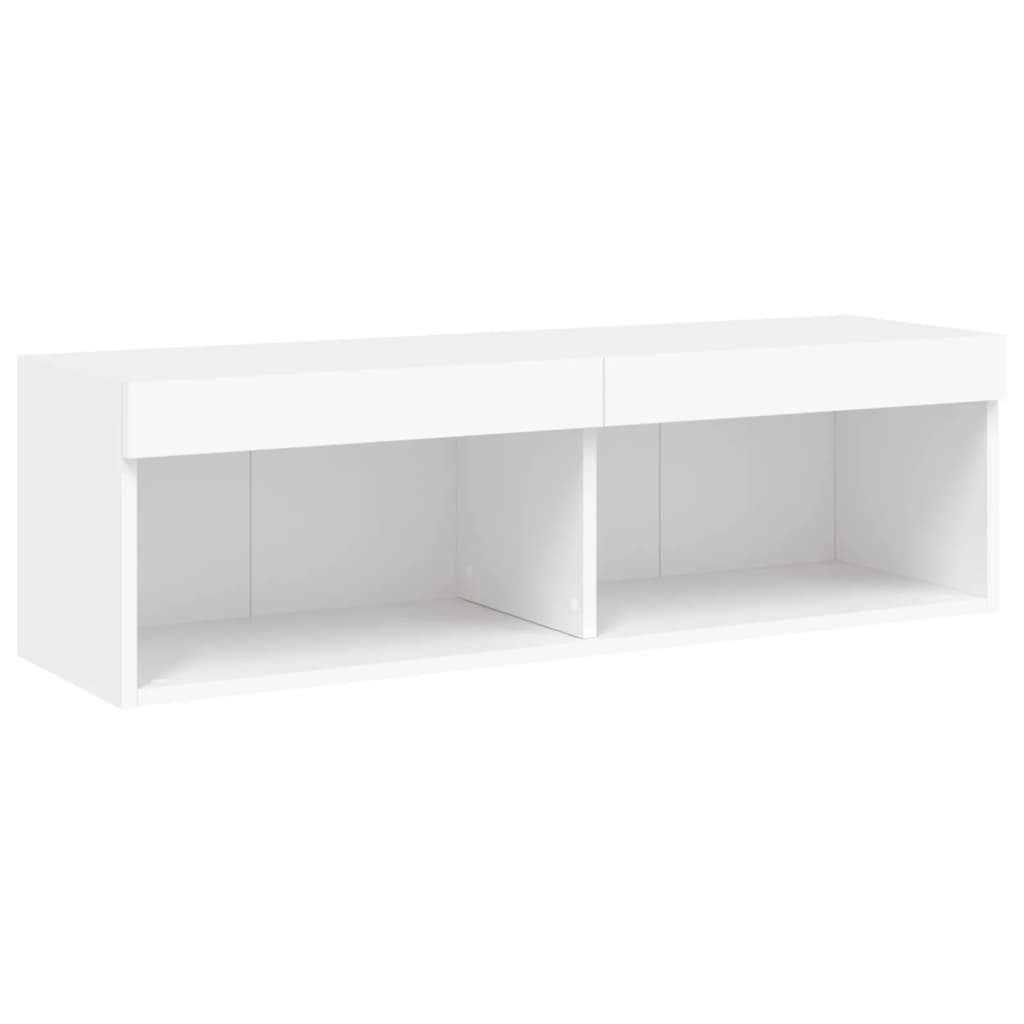 vidaXL Έπιπλα Τοίχου Τηλεόρασης 6 τεμ LED Λευκά από Επεξεργασμένο Ξύλο