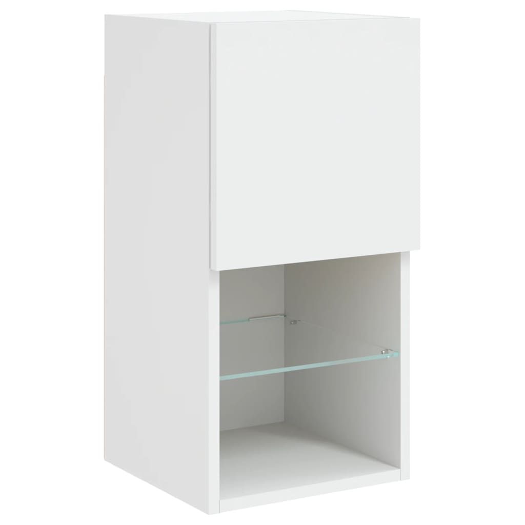 vidaXL Έπιπλα Τοίχου Τηλεόρασης 6 τεμ LED Λευκά από Επεξεργασμένο Ξύλο