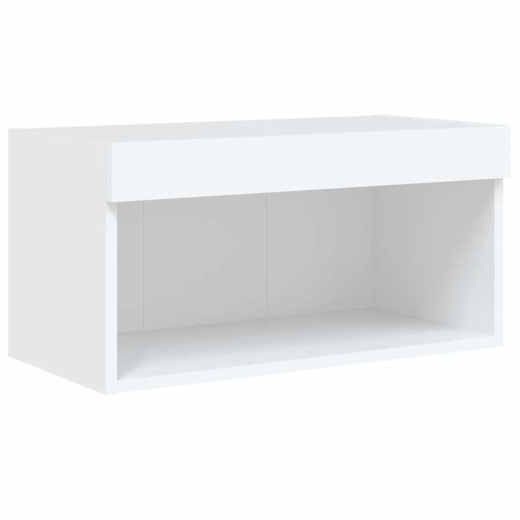 vidaXL Έπιπλα Τοίχου Τηλεόρασης 6 τεμ LED Λευκά από Επεξεργασμένο Ξύλο