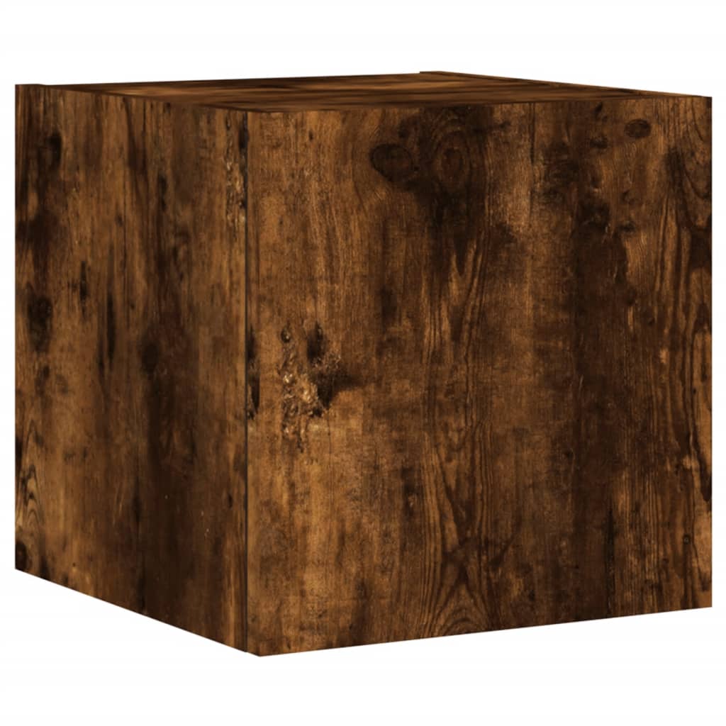 vidaXL Έπιπλα Τοίχου Τηλεόρασης 5 τεμ LED Καπνιστή Δρυς από Επεξ. Ξύλο