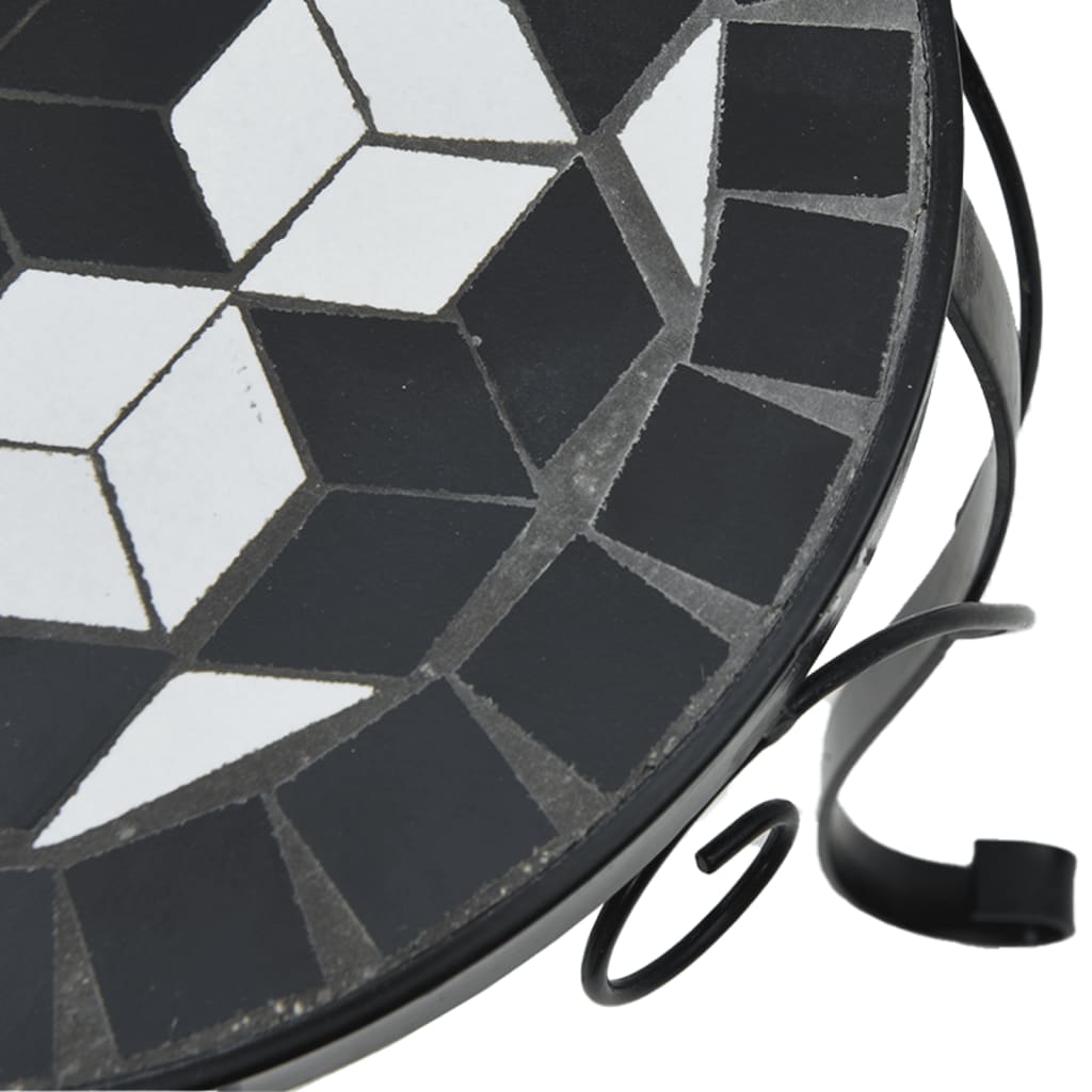 vidaXL Ανθοστήλες 3 τεμ. Μαύρα /Λευκά Κεραμικά