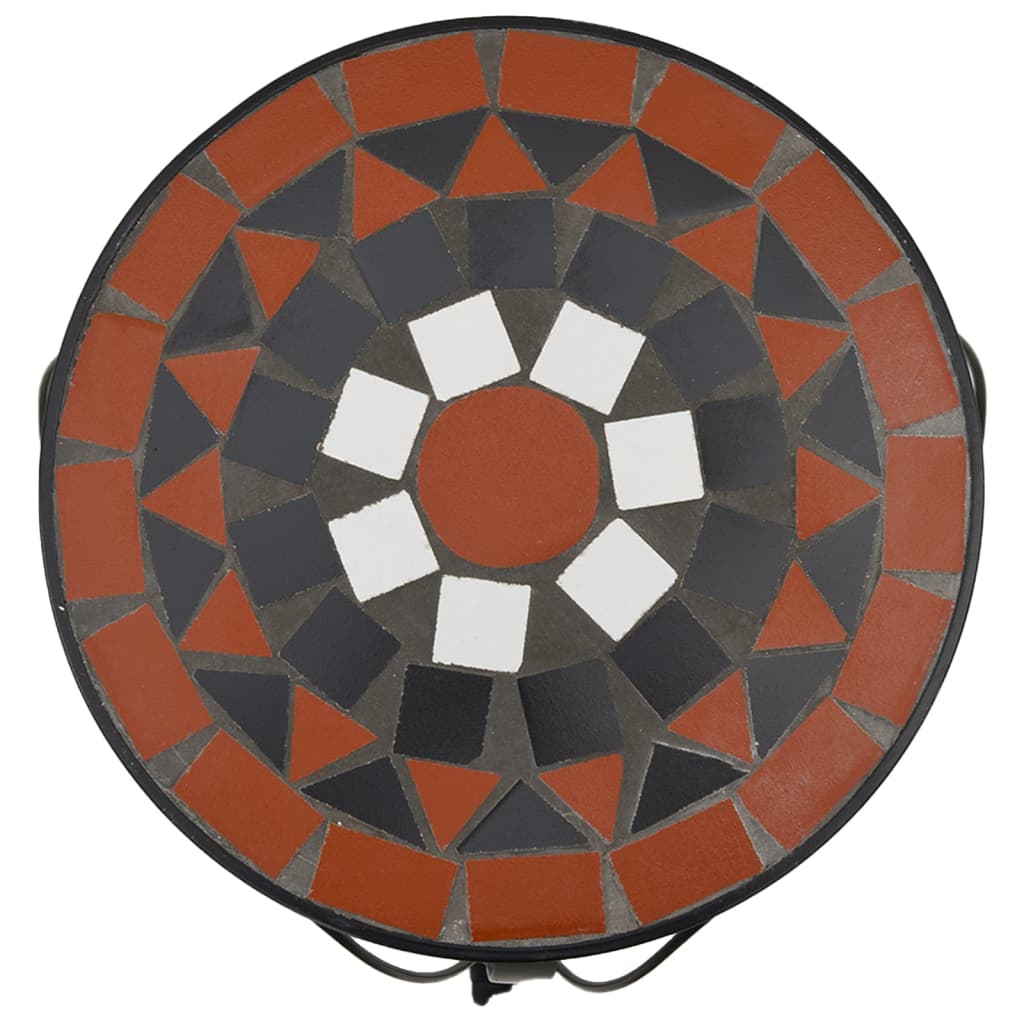 vidaXL Ανθοστήλες 3 τεμ. Τερακότα /Λευκά Κεραμικά